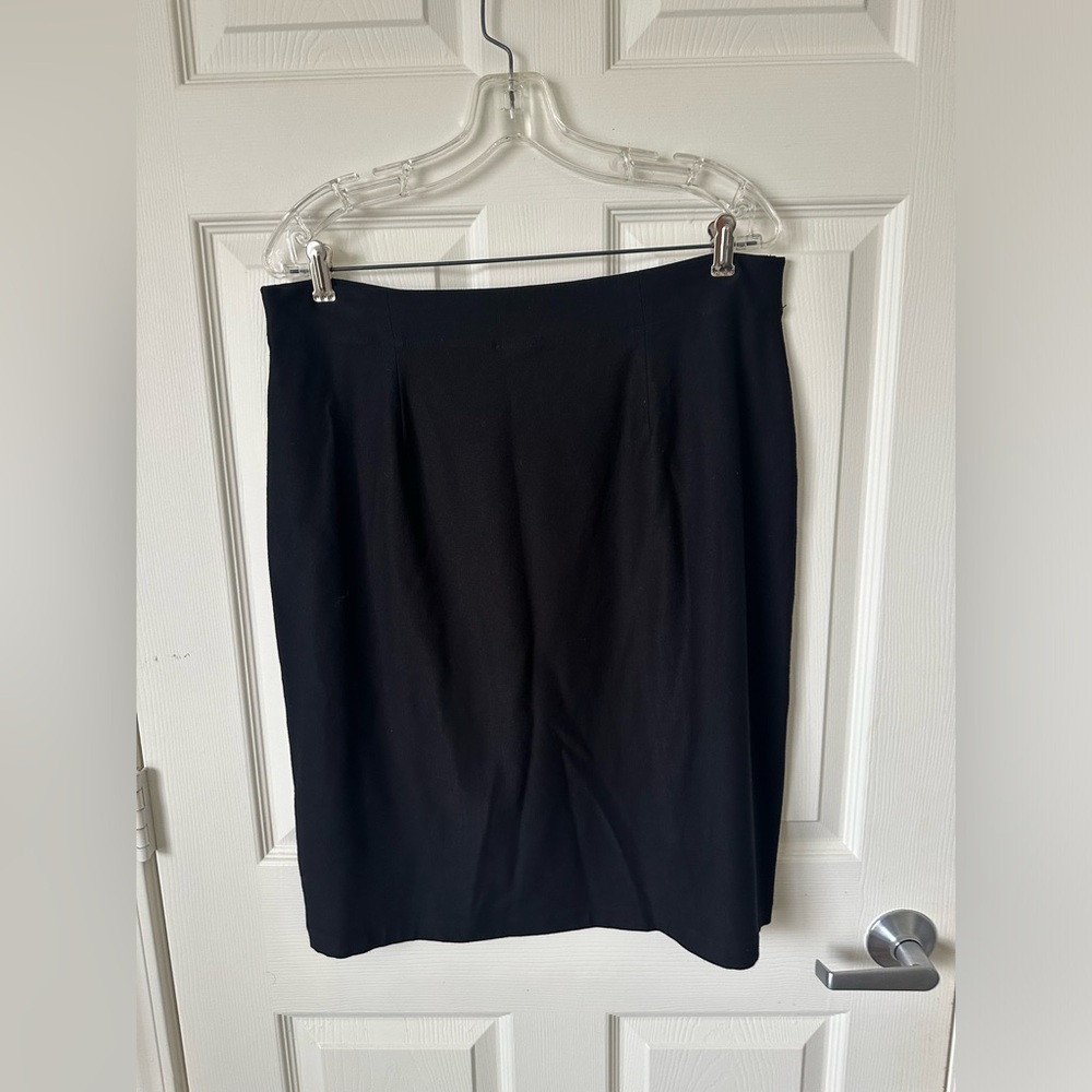 Eileen Fisher Classic Black Pencil Skirt